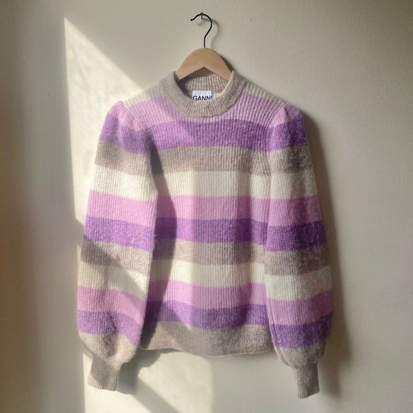 Ganni Sweaters - Pastel Striped Ganni Sweater
